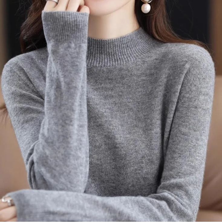 Mock-Neck Knit Sweater — Everyday Layering Essential