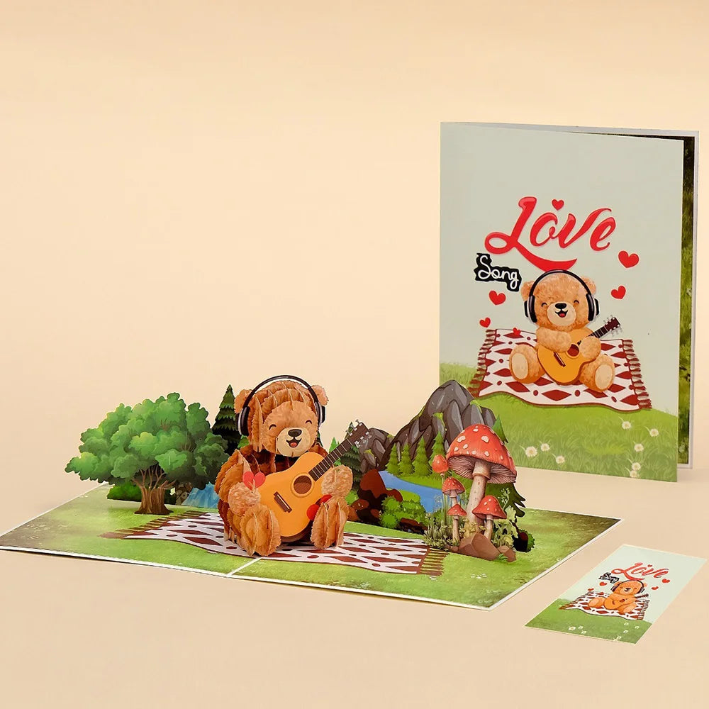 3D Pop-Up Flower Greeting Card – Romantic Valentine & Special Occasion Card