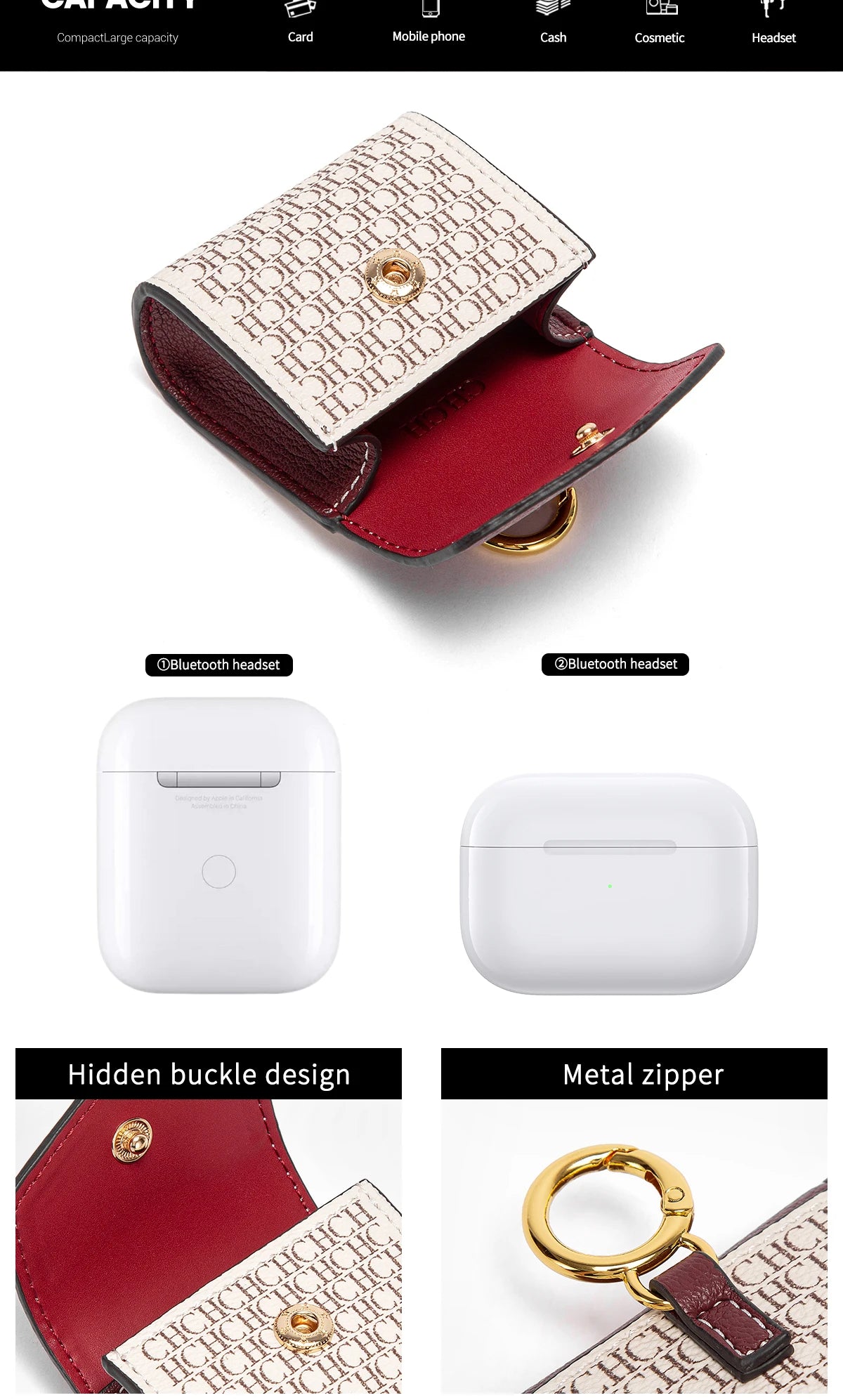 CHCH Luxury Signature Monogram Key Pouch – Mini Wallet Edition