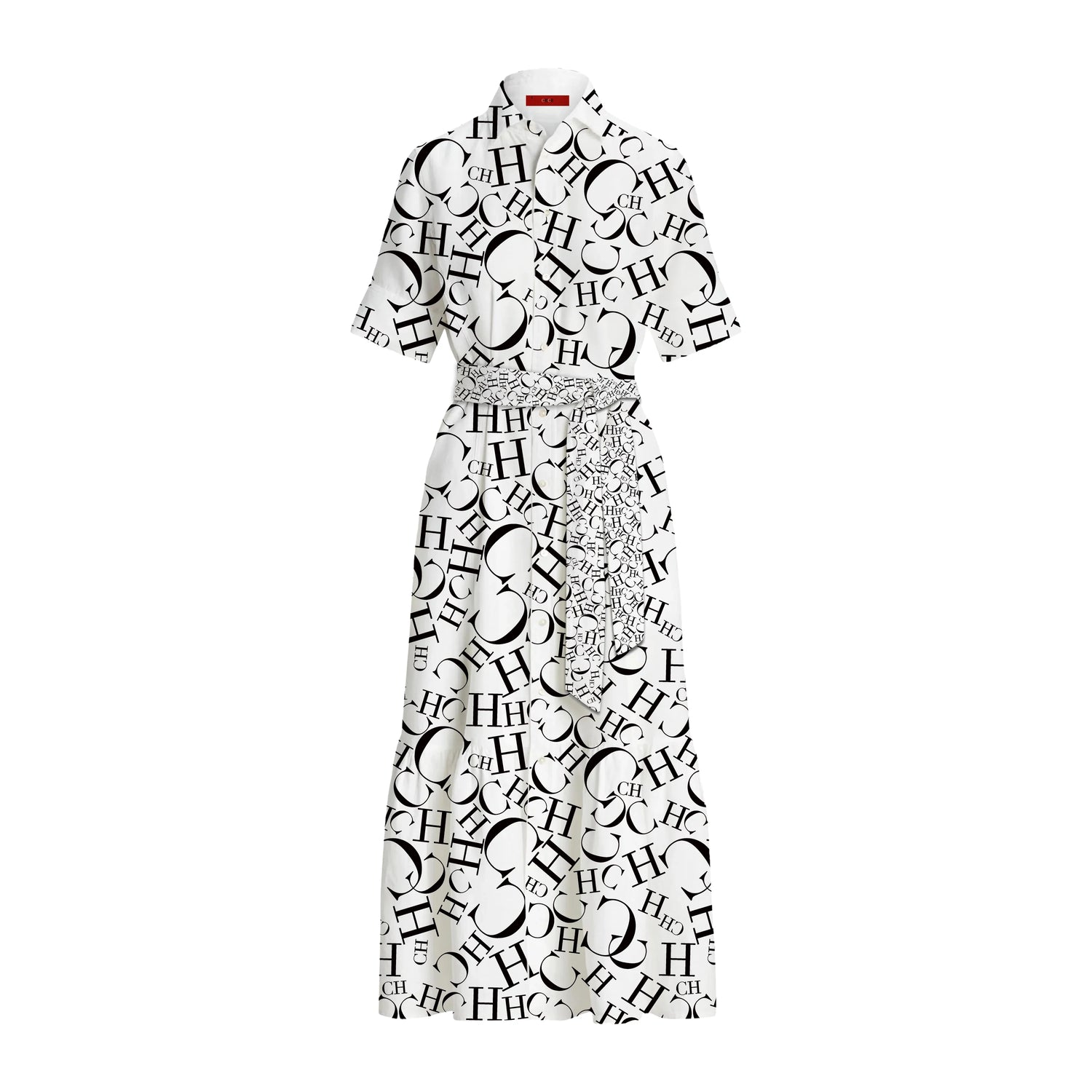 CHCH Printed Midi Shirt Dress – Elegant Summer A-Line Dress