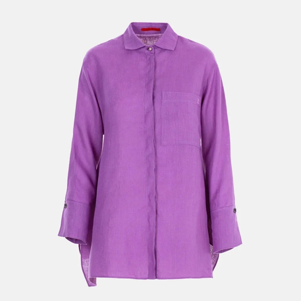 CHCH Embroidered Loose Shirt – Elegant Casual Office Top