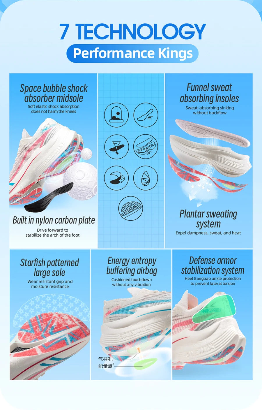 ONEMIX ColorShift Duo Women’s Nylon Plate Running Shoes