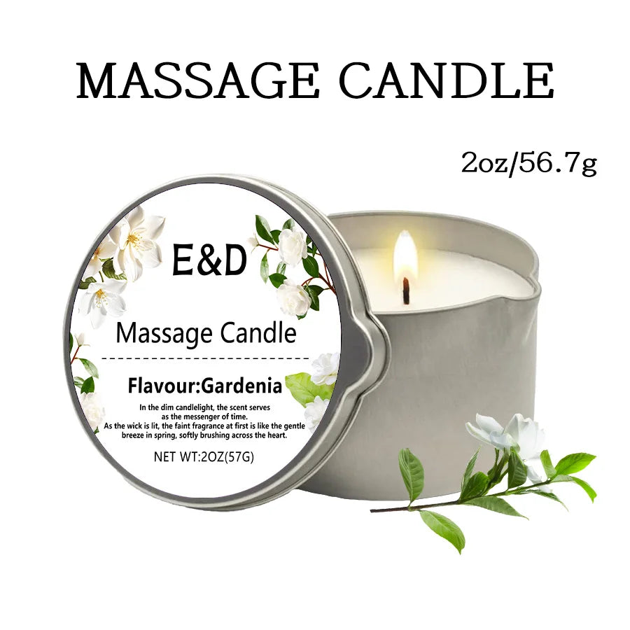Rose Scented Massage Oil Candle – Romantic Aromatherapy Spa Candle