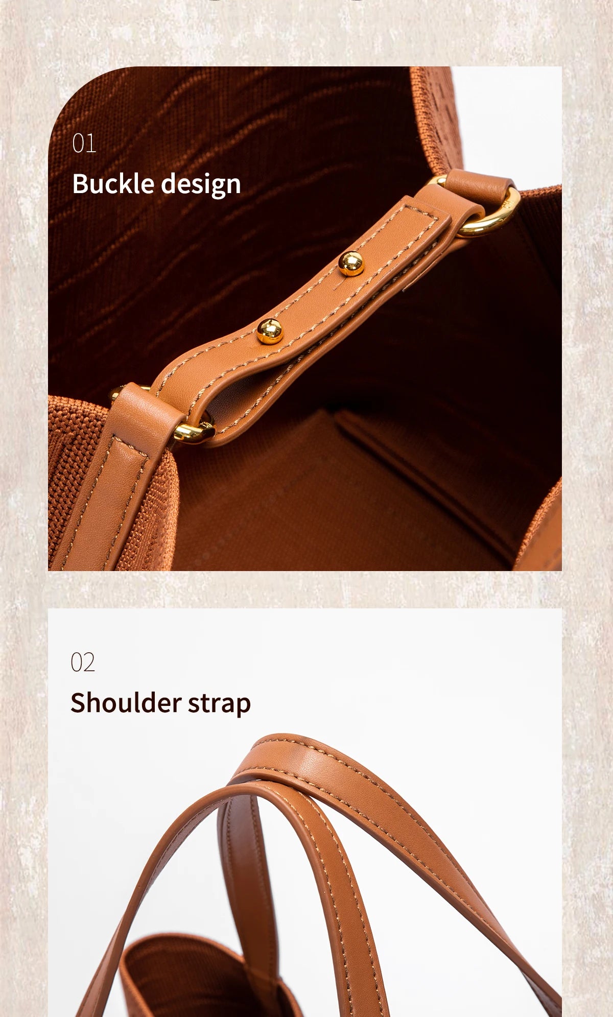 CHCH Luxury Knit Tote Bag – Large Capacity Casual Shopper