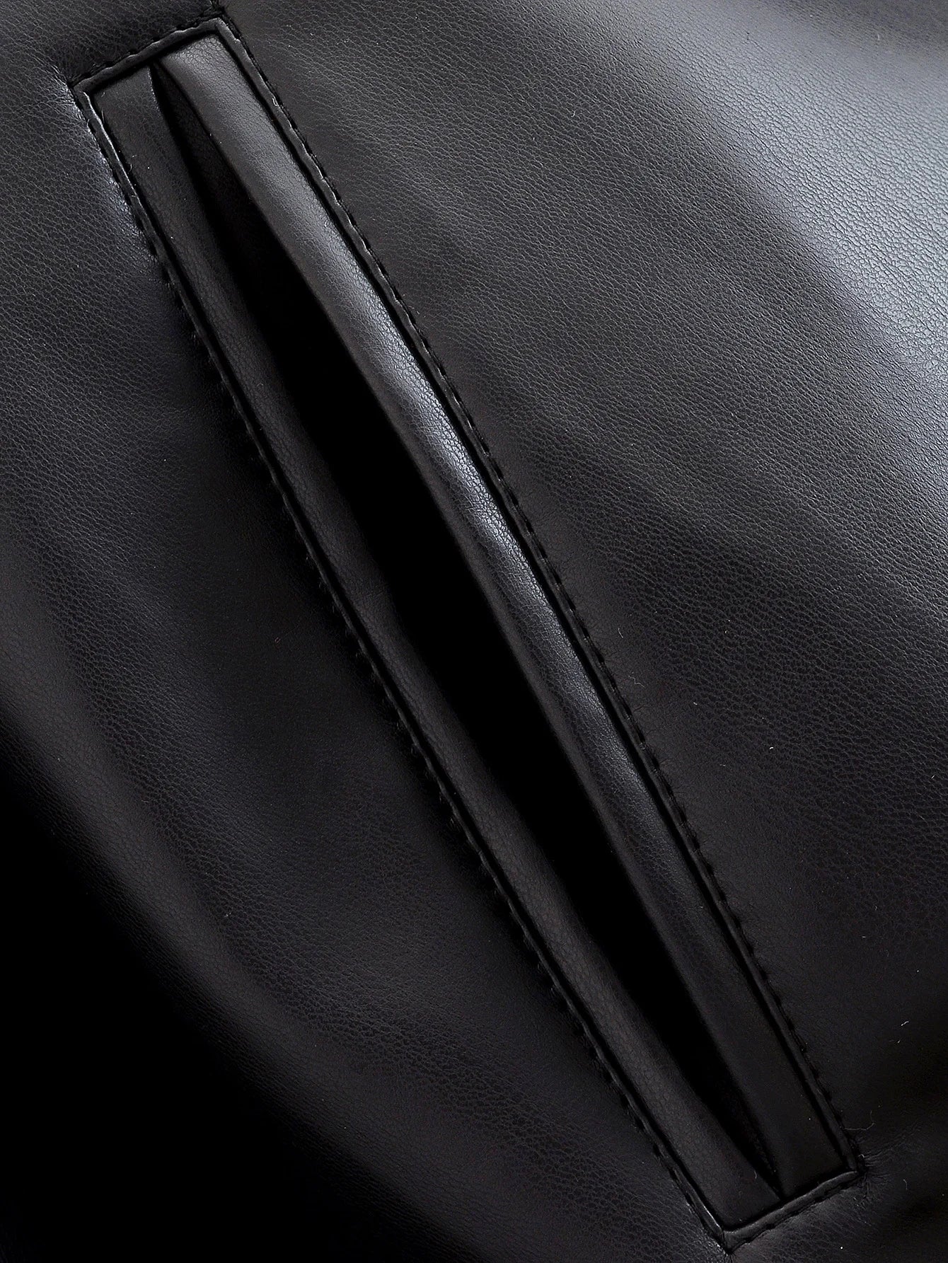 Moto Belted Faux-Leather Jacket