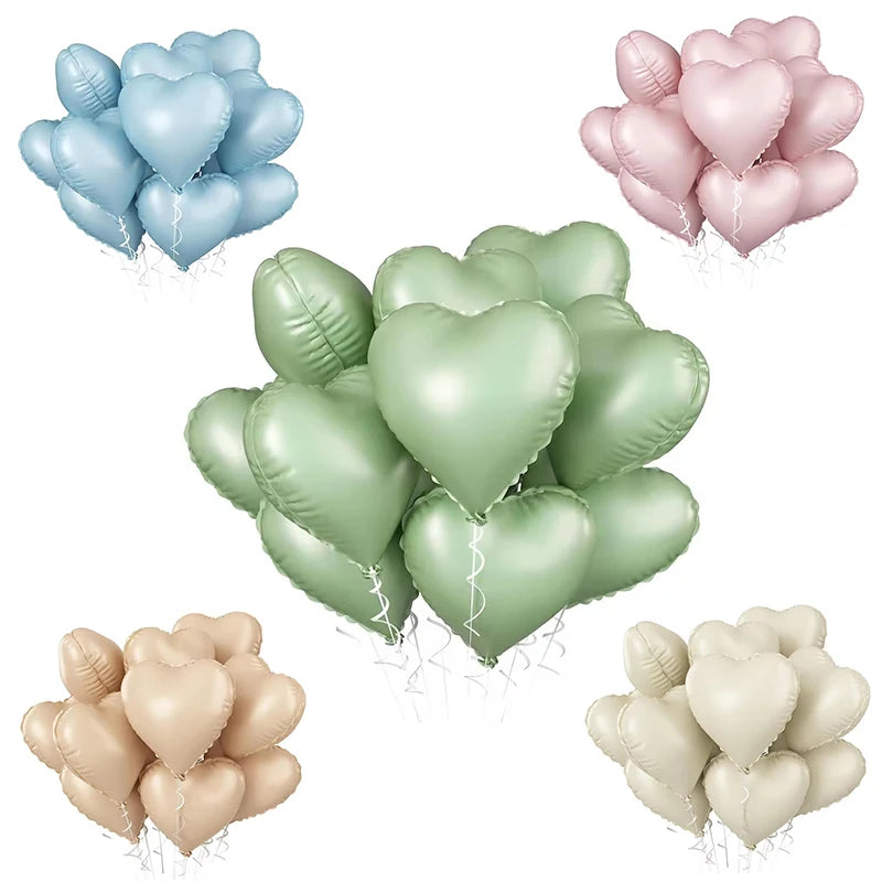 Heart Foil Balloon Set – Romantic Valentine’s Day Decoration (10 Pieces)