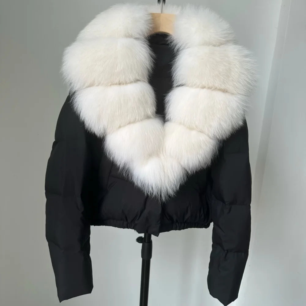 Signature Down Puffer Jacket with Detachable Fur Collar