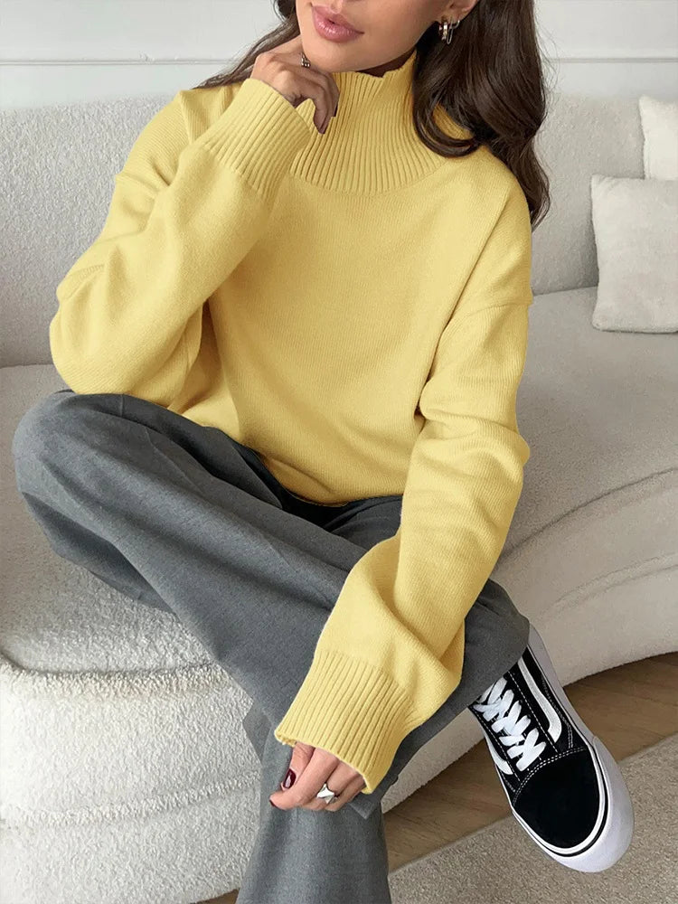 Signature Heavy Knit Turtleneck Sweater — Oversized Fit