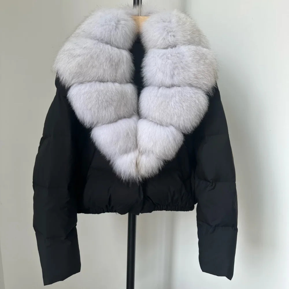 Signature Down Puffer Jacket with Detachable Fur Collar