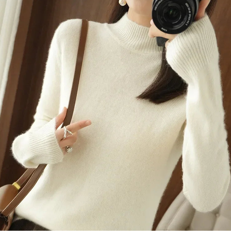 Mock-Neck Knit Sweater — Everyday Layering Essential