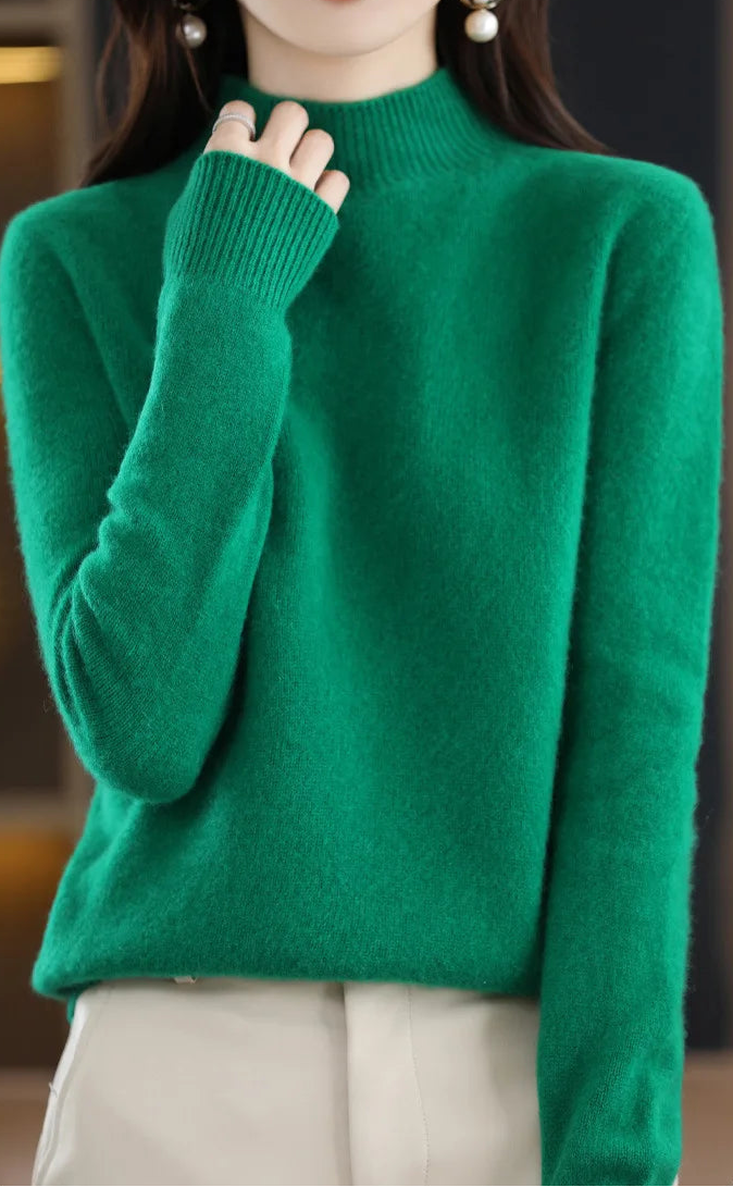 Mock-Neck Knit Sweater — Everyday Layering Essential