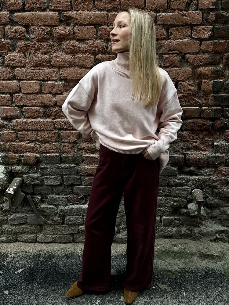 Signature Heavy Knit Turtleneck Sweater — Oversized Fit