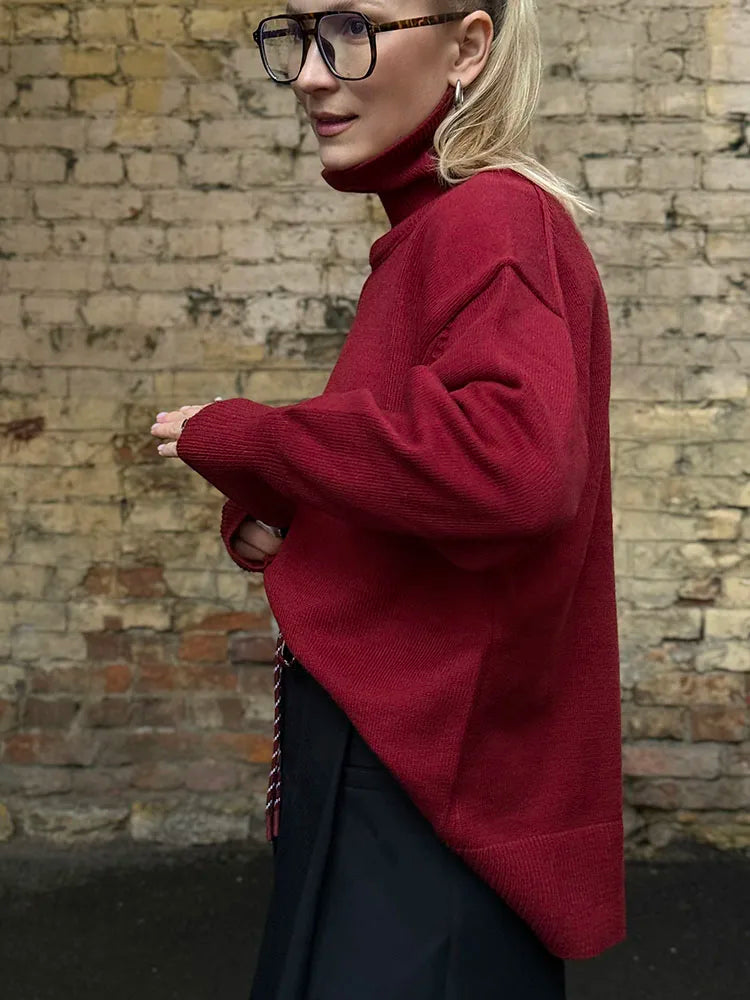 Signature Heavy Knit Turtleneck Sweater — Oversized Fit