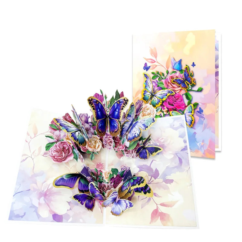 3D Pop-Up Flower Greeting Card – Romantic Valentine & Special Occasion Card