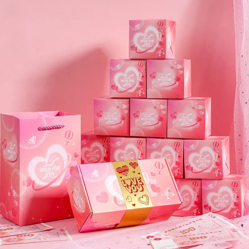Valentine Surprise Explosion Gift Box – Jumping Love Box Set (12 Pieces)