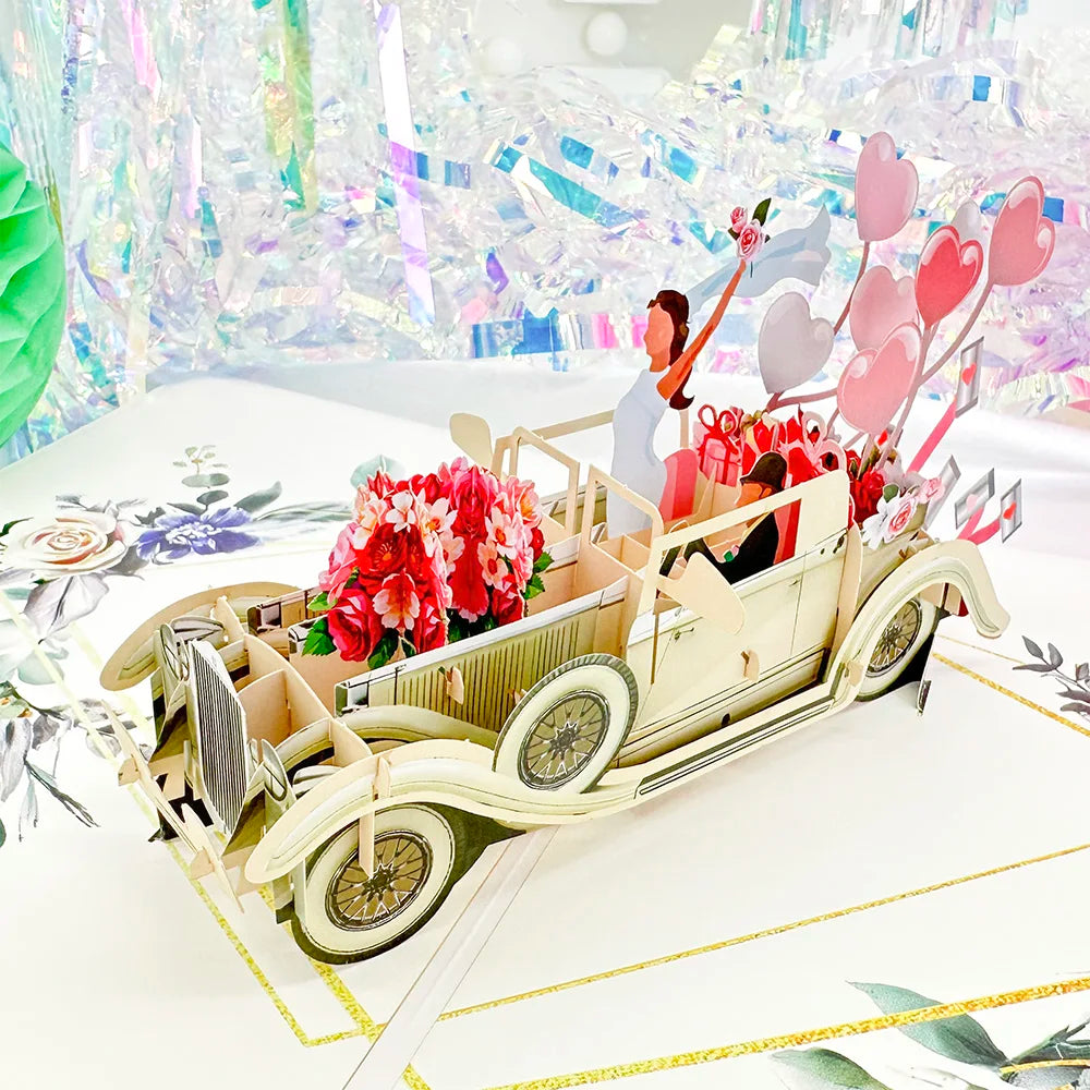 3D Pop-Up Flower Greeting Card – Romantic Valentine & Special Occasion Card