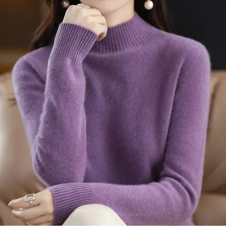 Mock-Neck Knit Sweater — Everyday Layering Essential