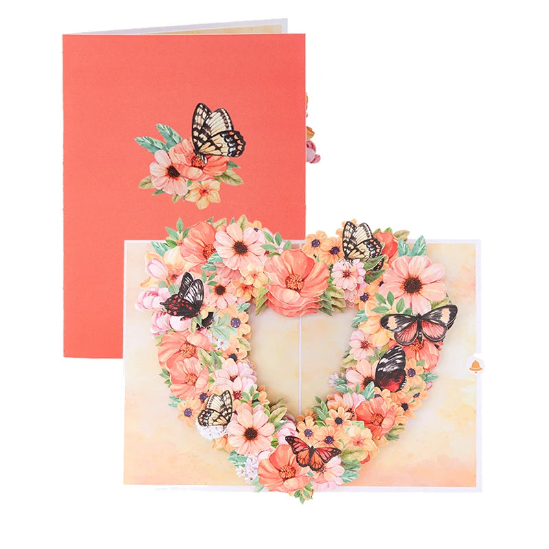 3D Orchid Pop-Up Greeting Card with Envelope – Elegant Floral Surprise Card