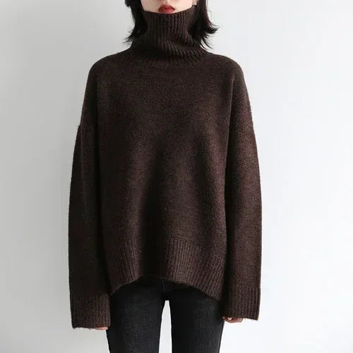 Essential Knit Turtleneck Sweater — Relaxed Fit