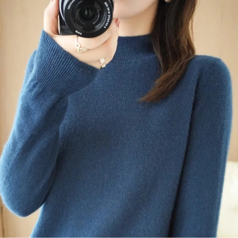 Mock-Neck Knit Sweater — Everyday Layering Essential