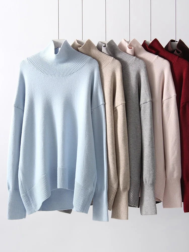 Signature Heavy Knit Turtleneck Sweater — Oversized Fit