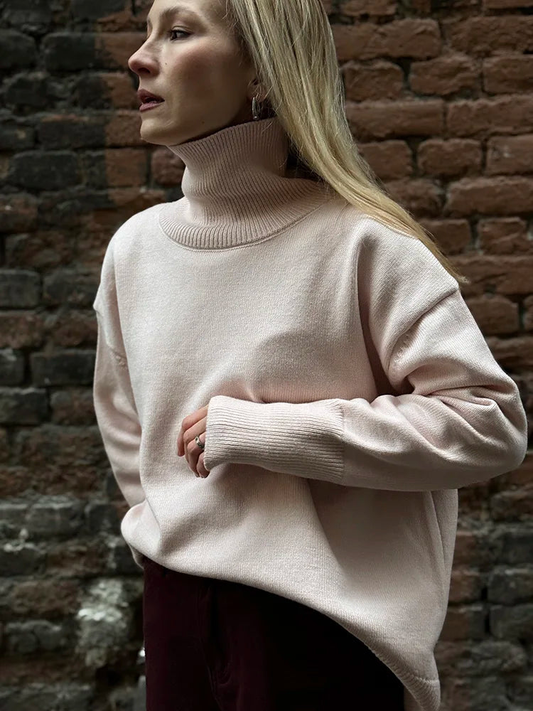 Signature Heavy Knit Turtleneck Sweater — Oversized Fit