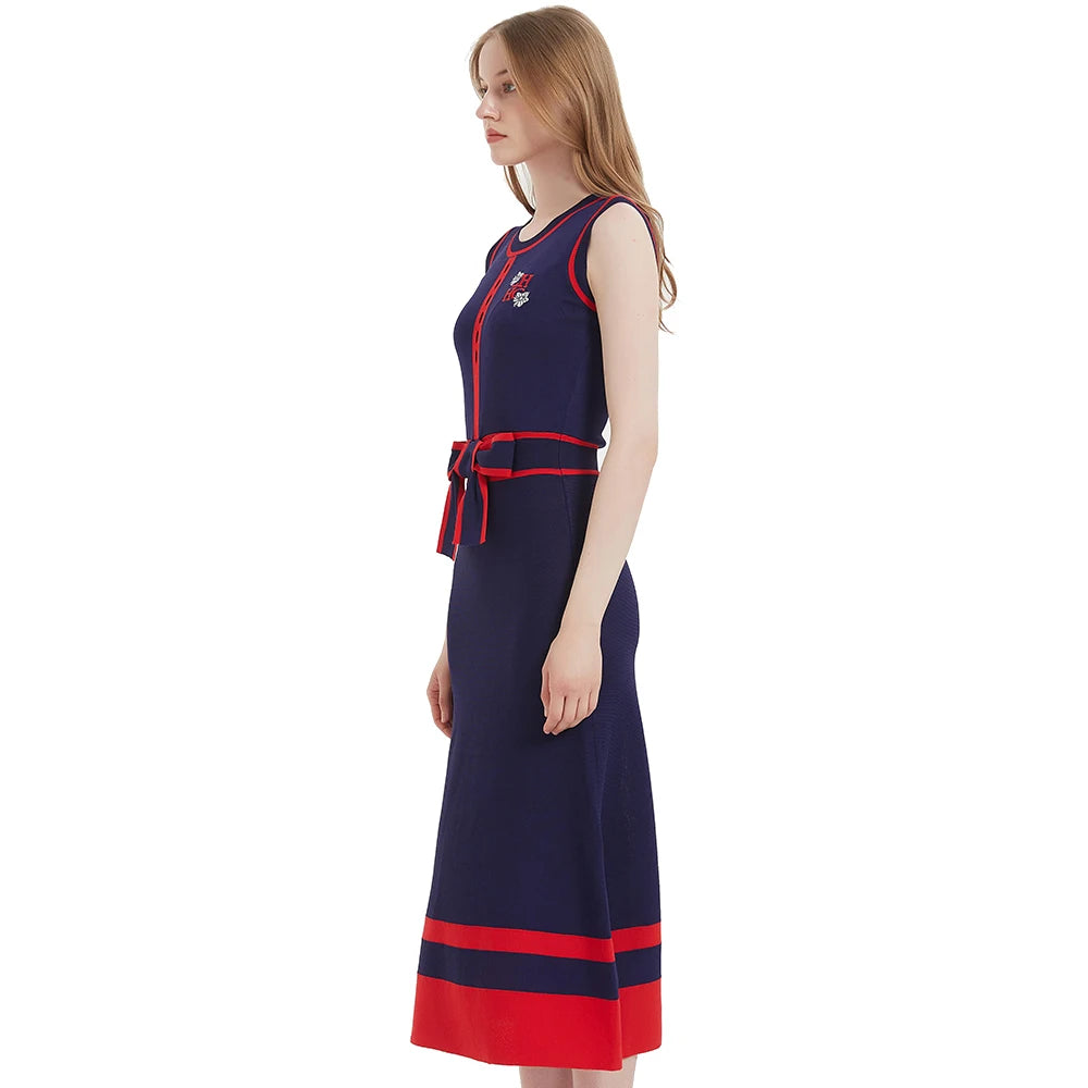 CHCH Sleeveless Knit Midi Dress – Vintage Summer Elegant Dress