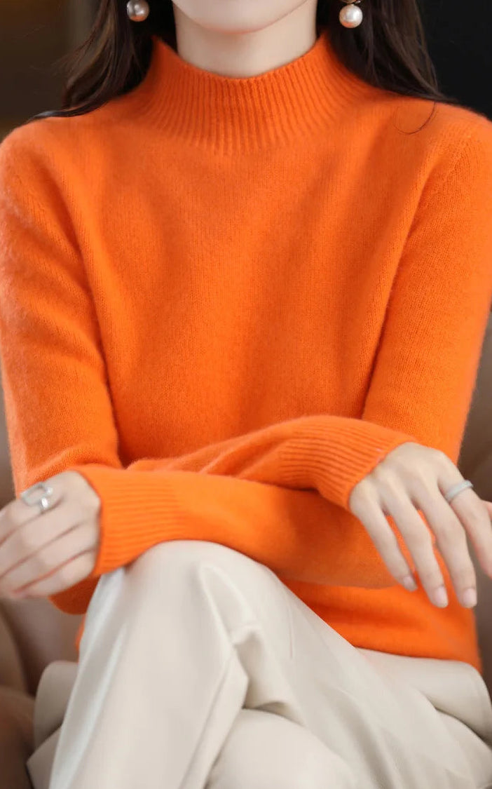 Mock-Neck Knit Sweater — Everyday Layering Essential