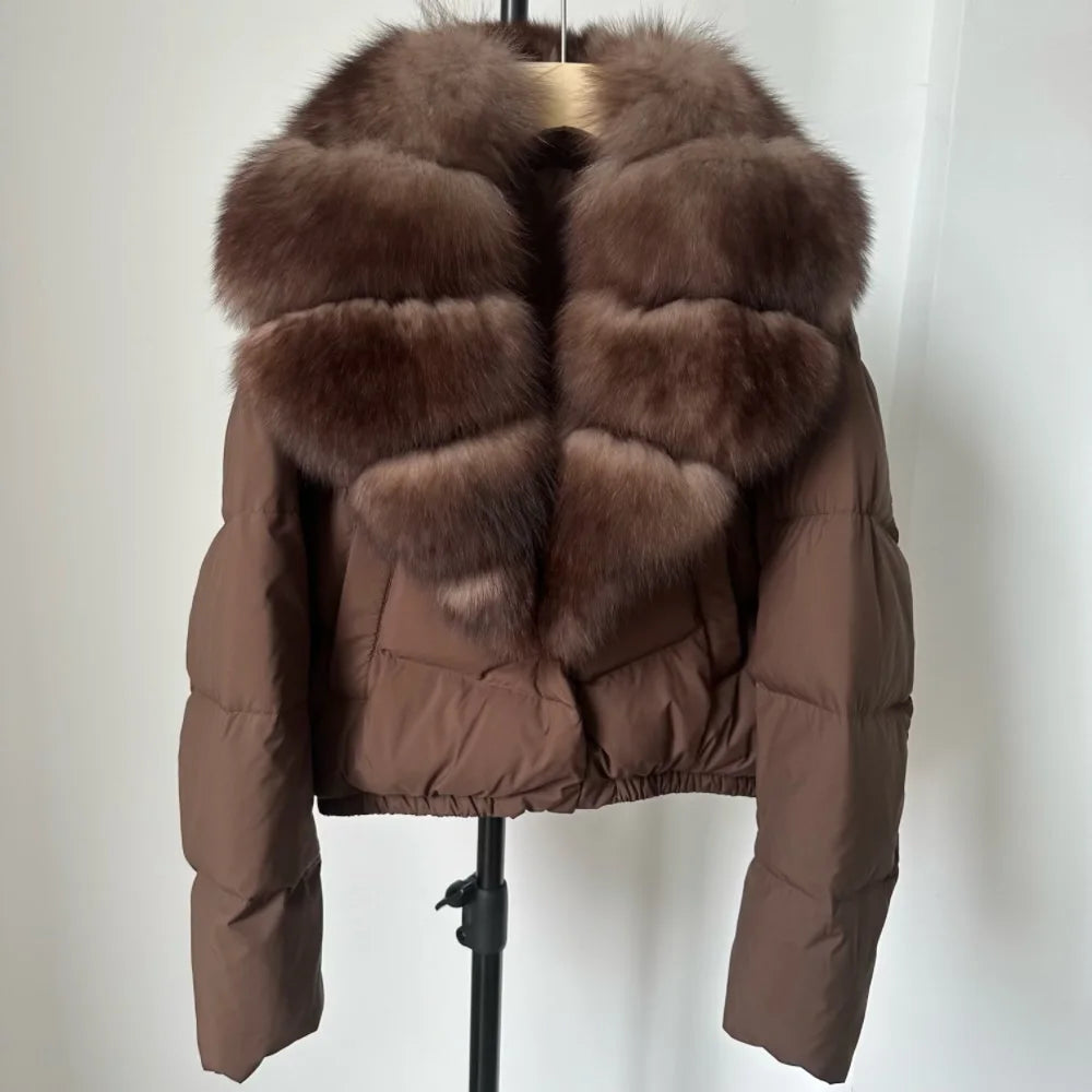 Signature Down Puffer Jacket with Detachable Fur Collar