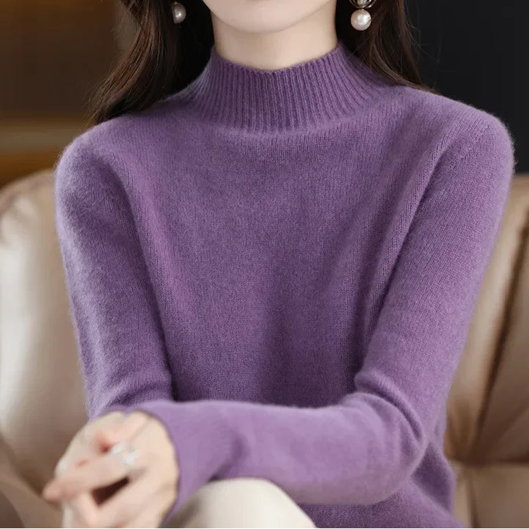 Mock-Neck Knit Sweater — Everyday Layering Essential