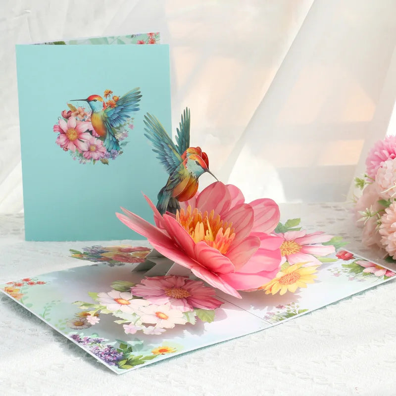 3D Pop-Up Flower Greeting Card – Romantic Valentine & Special Occasion Card