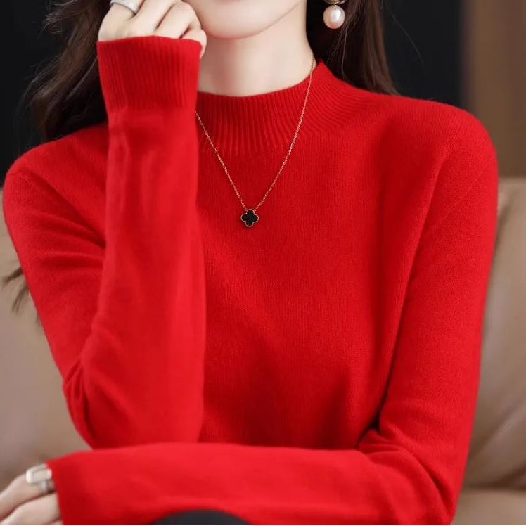 Mock-Neck Knit Sweater — Everyday Layering Essential