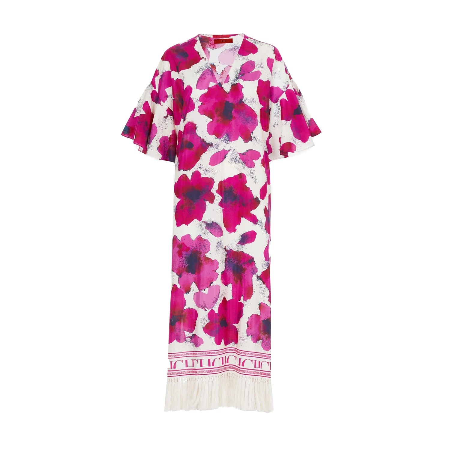 CHCH Floral Maxi Dress – Elegant Summer V-Neck Loose Fit