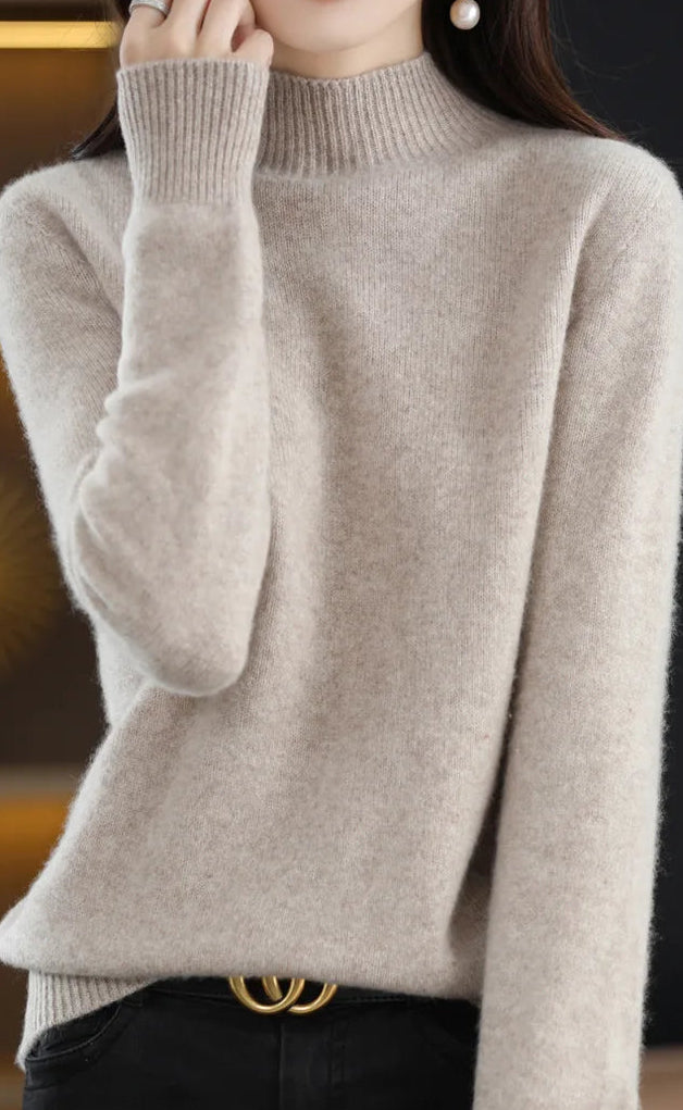 Mock-Neck Knit Sweater — Everyday Layering Essential