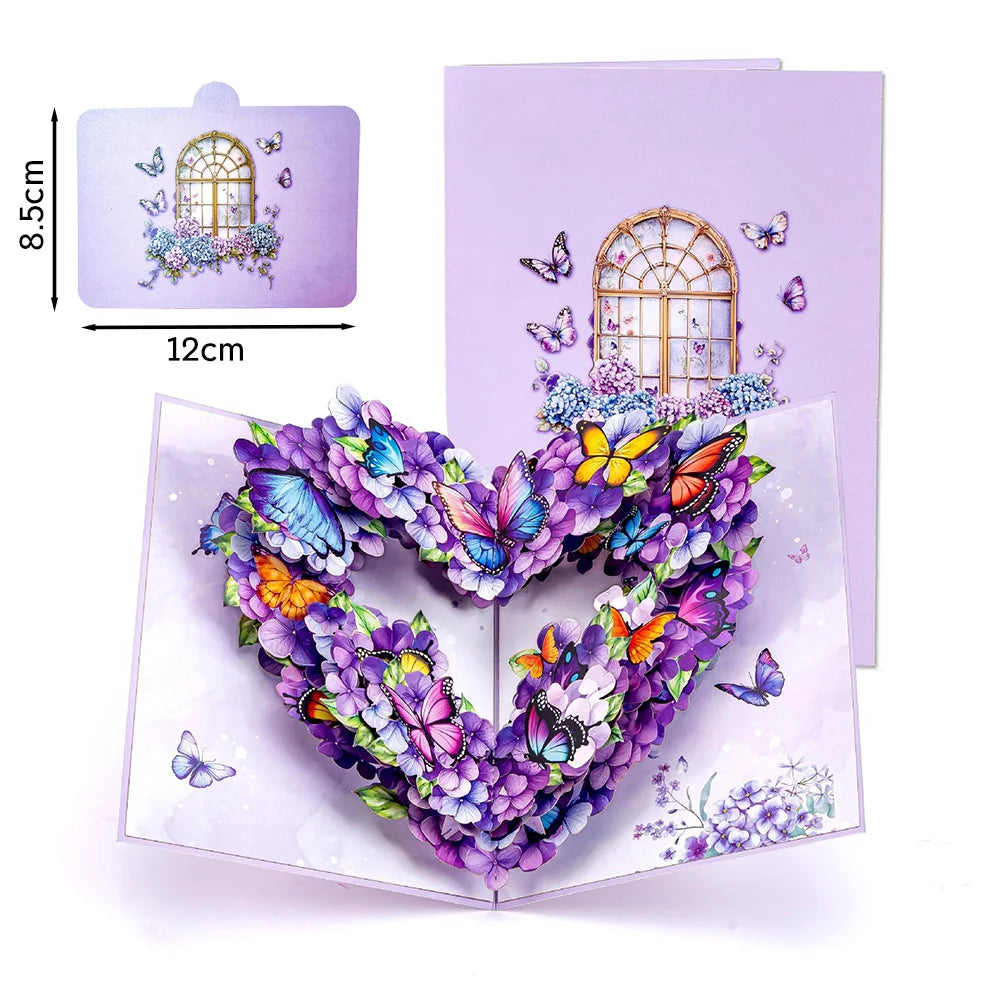 3D Pop-Up Flower Greeting Card – Romantic Valentine & Special Occasion Card