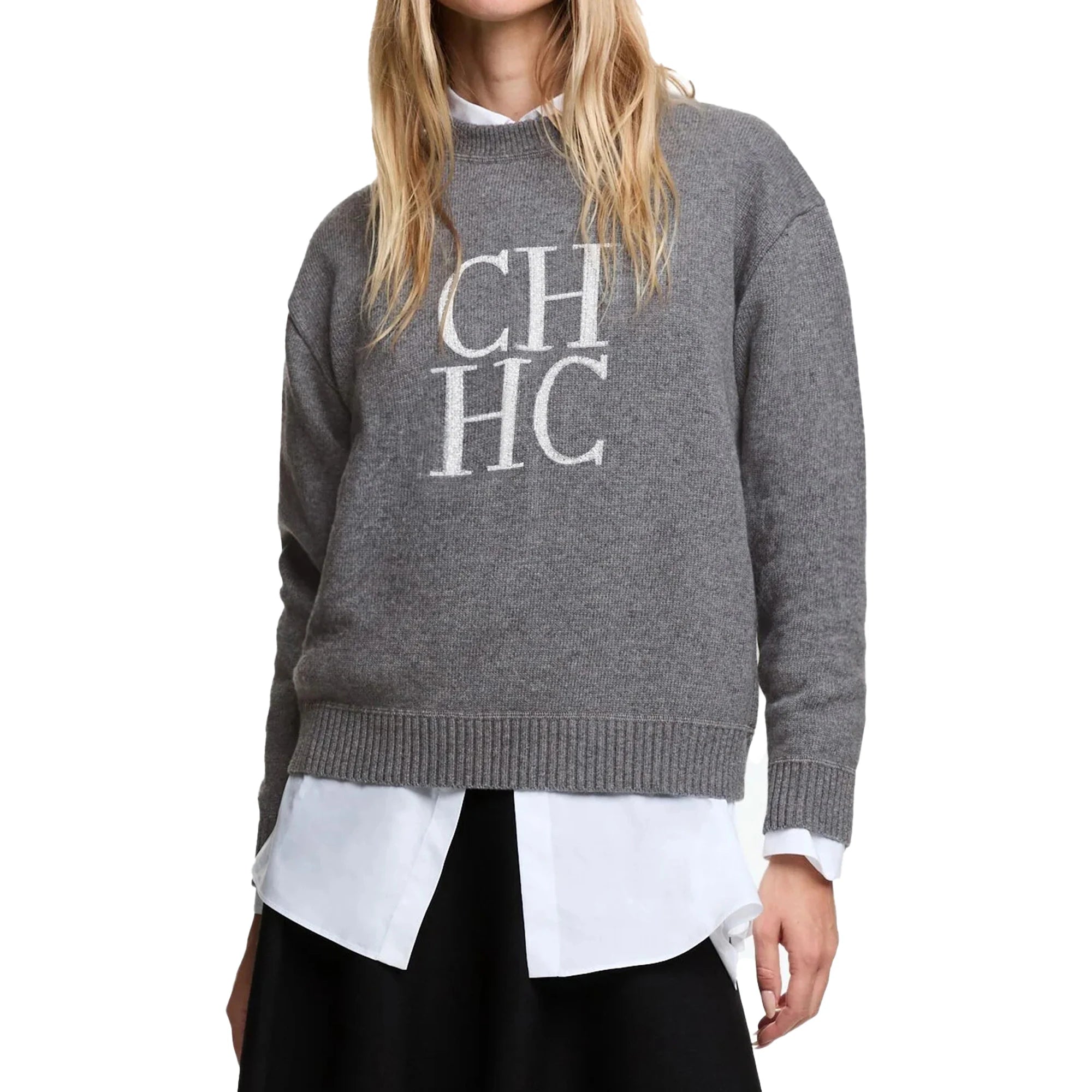 CHCH Letter Print Casual Sweater – Women Autumn Winter Warm Pullover