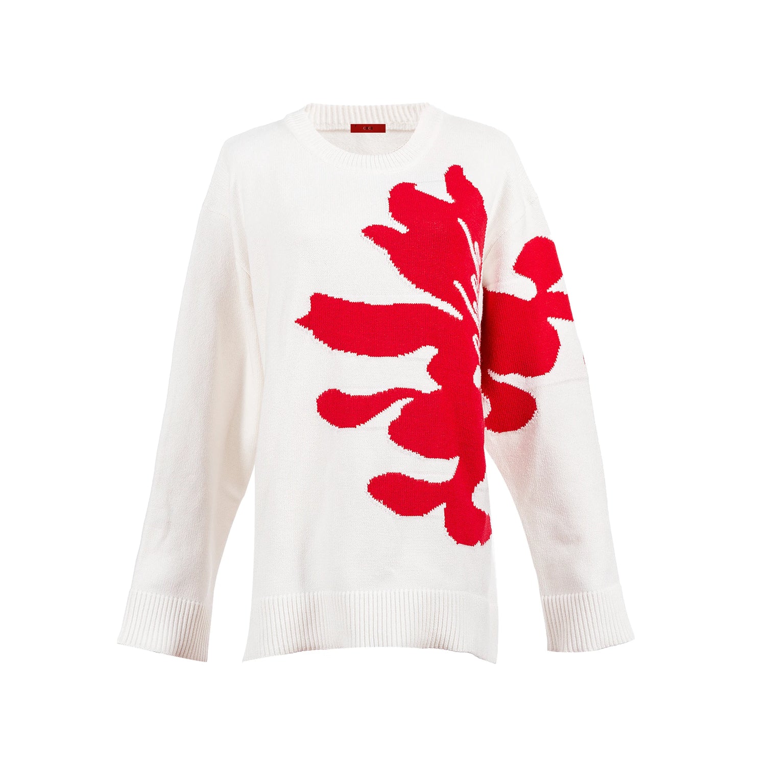 CHCH Floral Knit Sweater – Casual Loose Pullover