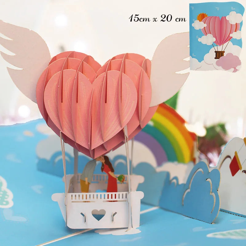 3D Pop-Up Flower Greeting Card – Romantic Valentine & Special Occasion Card