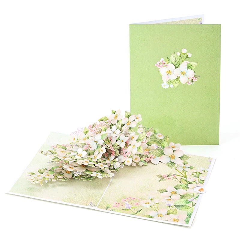 3D Orchid Pop-Up Greeting Card with Envelope – Elegant Floral Surprise Card