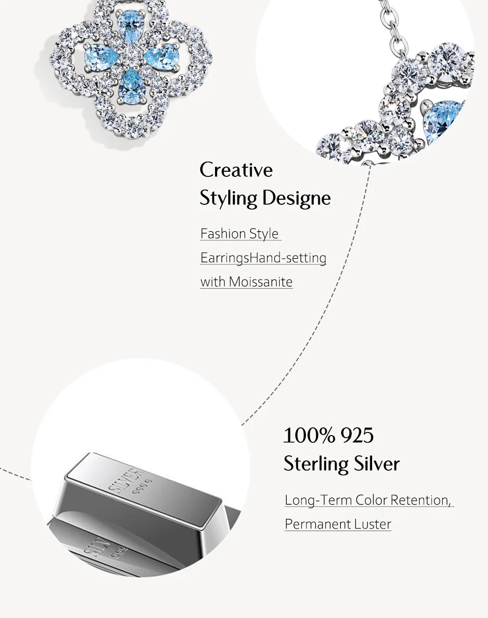 D-Color VVS1 Moissanite Pendant Necklace — 925 Sterling Silver, Rhodium-Plated (Certified)