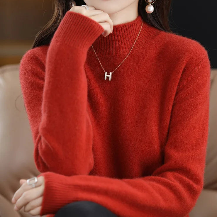 Mock-Neck Knit Sweater — Everyday Layering Essential