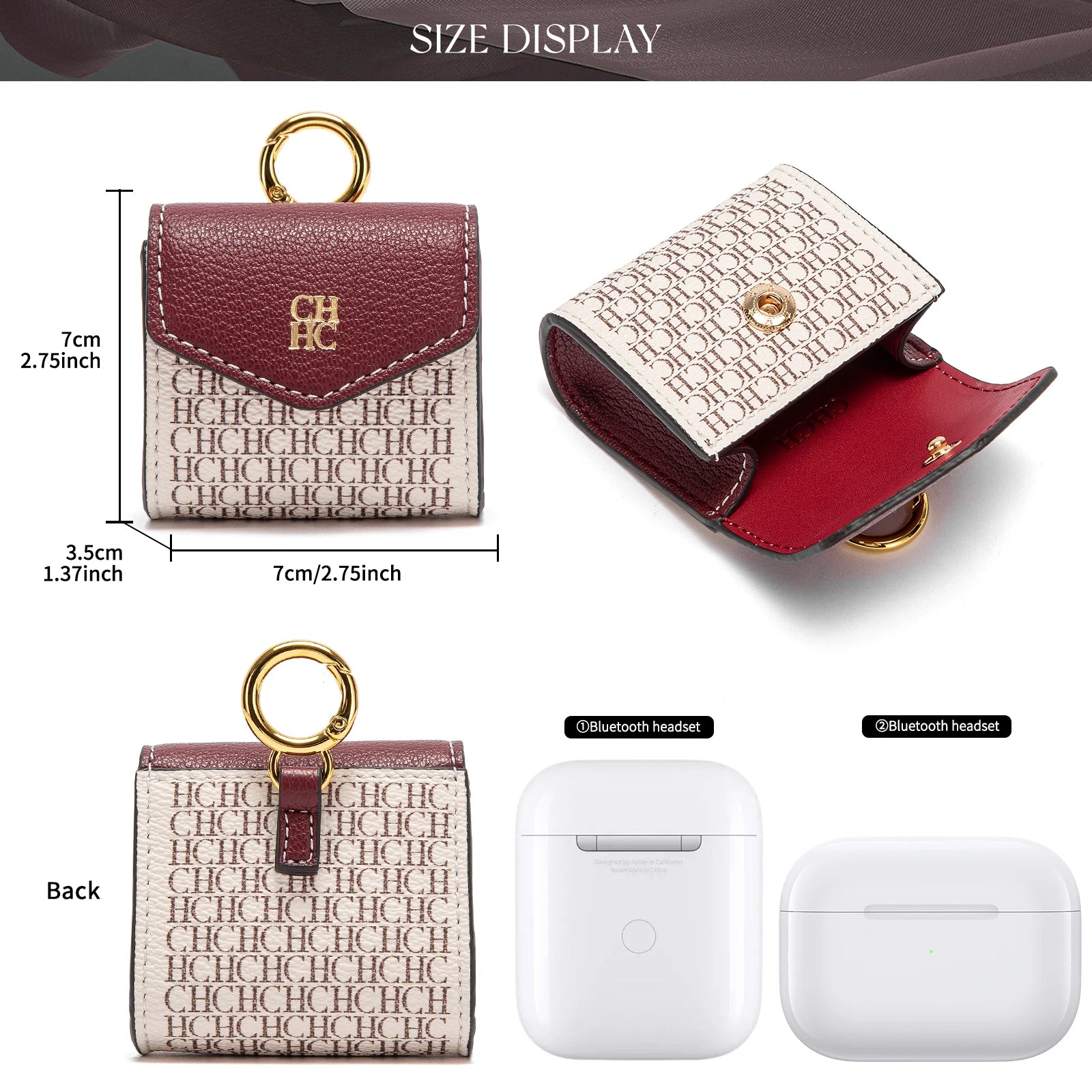 CHCH Luxury Signature Monogram Key Pouch – Mini Wallet Edition
