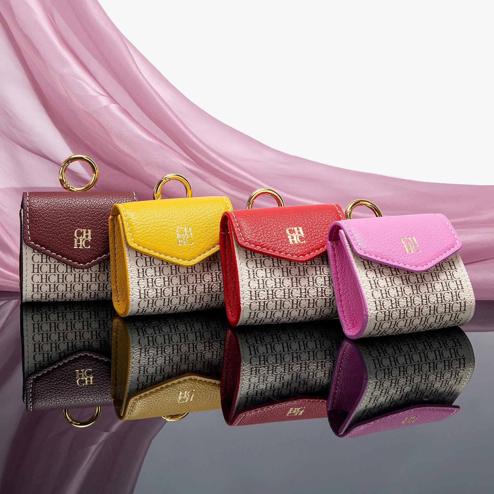 CHCH Luxury Signature Monogram Key Pouch – Mini Wallet Edition