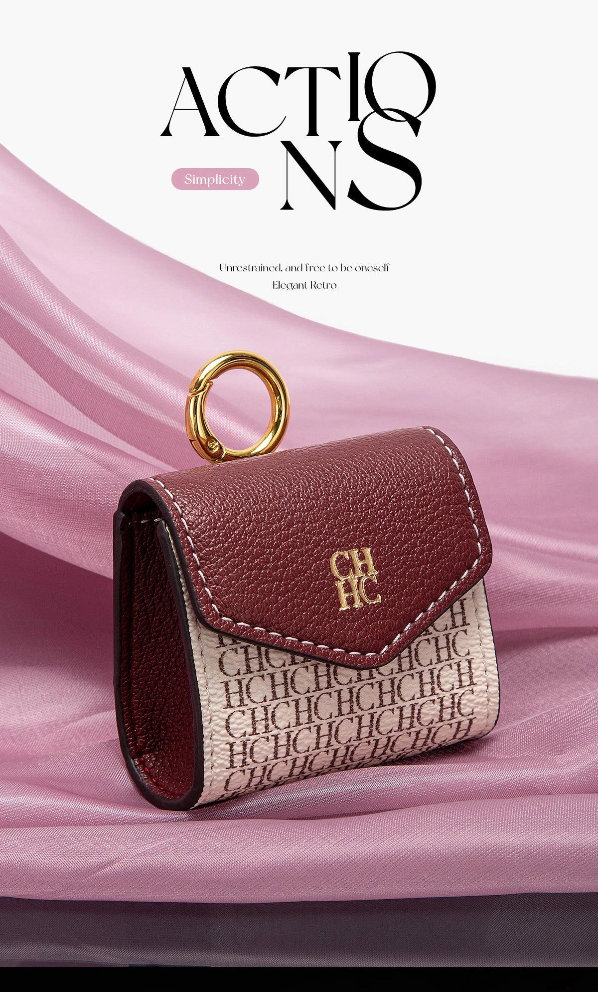 CHCH Luxury Signature Monogram Key Pouch – Mini Wallet Edition