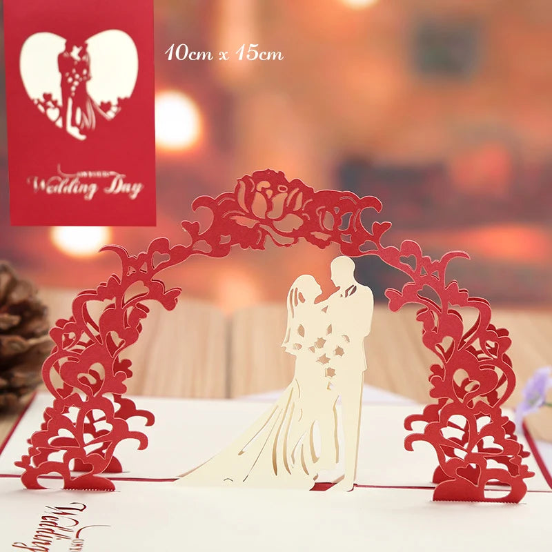3D Pop-Up Flower Greeting Card – Romantic Valentine & Special Occasion Card