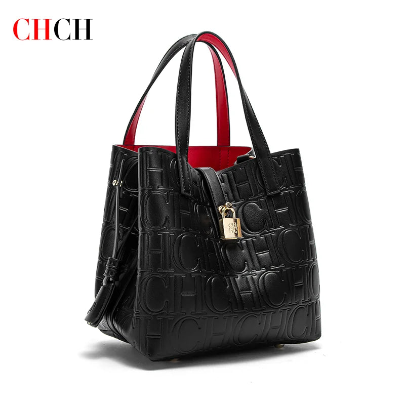 CHCH Luxury Embossed Tote Bag – Structured Casual Shopper