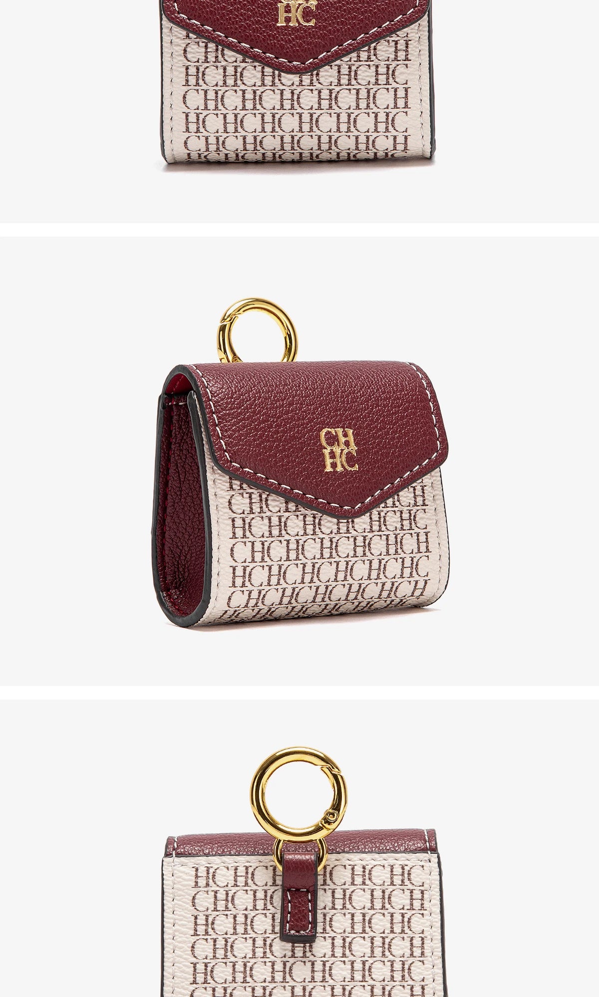 CHCH Luxury Signature Monogram Key Pouch – Mini Wallet Edition