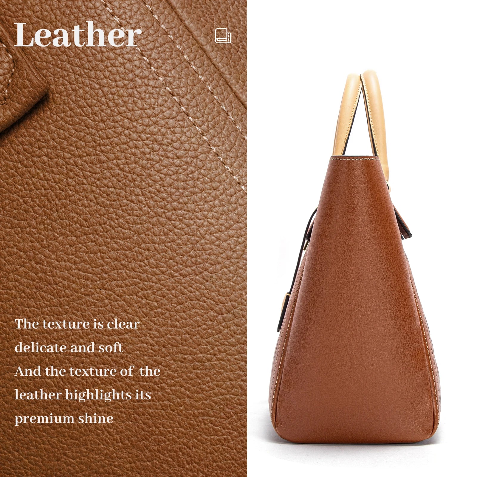 CHCH Embossed Monogram Tote Bag – Large Capacity Business & Everyday Tote