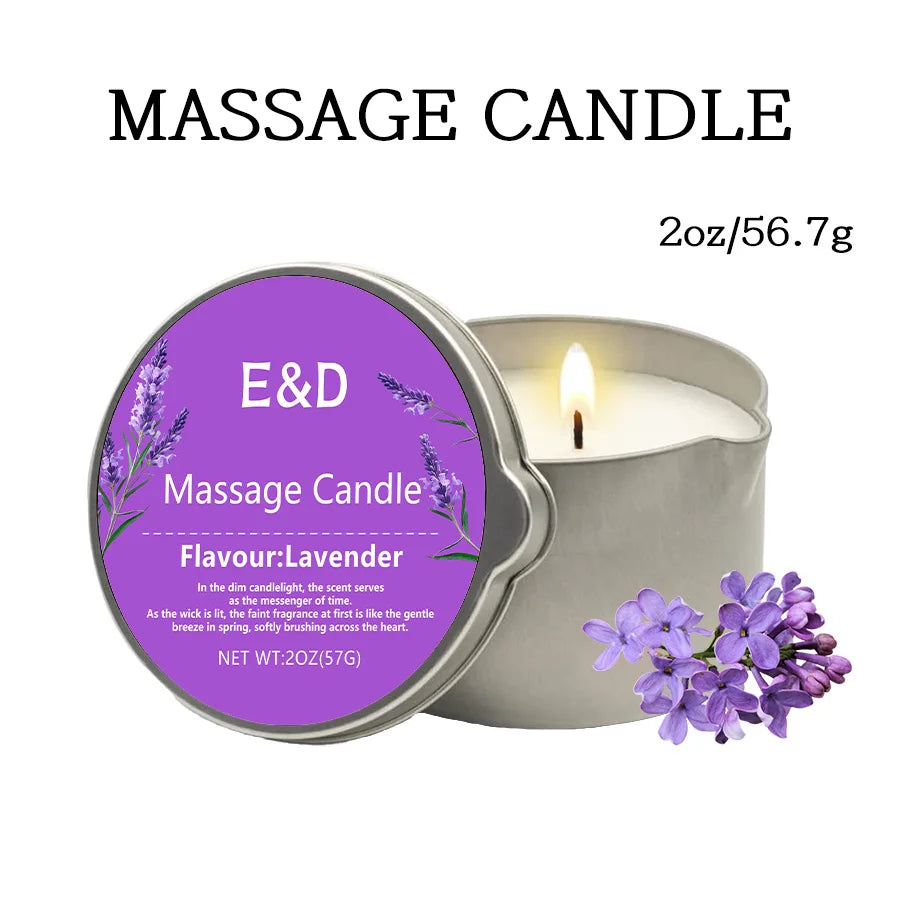 Rose Scented Massage Oil Candle – Romantic Aromatherapy Spa Candle