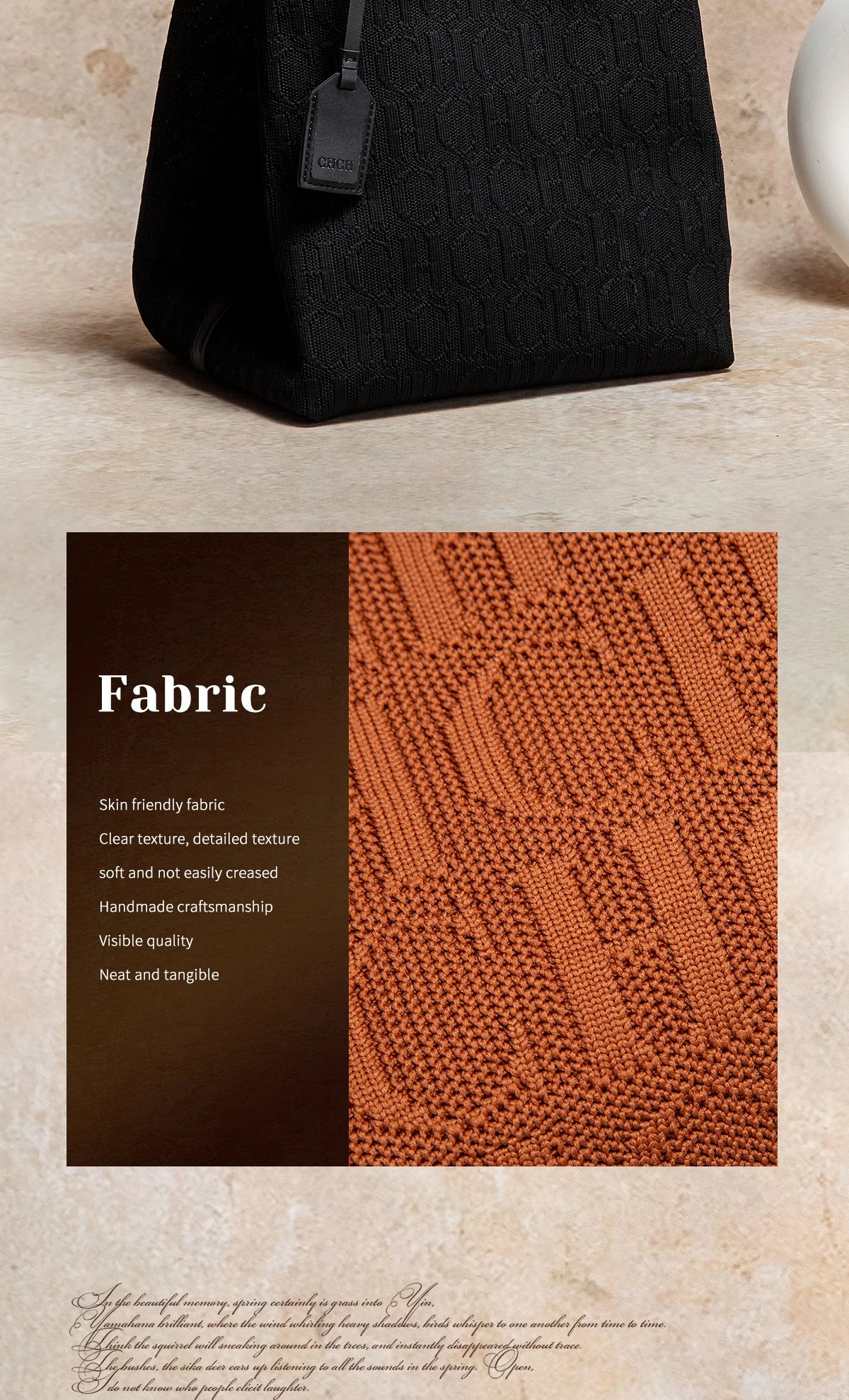 CHCH Luxury Knit Tote Bag – Large Capacity Casual Shopper